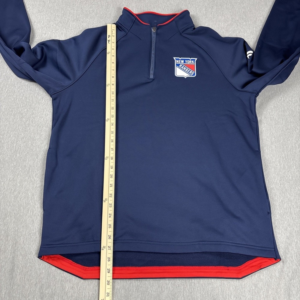 New York Rangers‎ Fanatics Authentic Pro Rink Raglan Quarter-Zip Pullover- Large - Picture 11 of 16